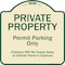 Signmission Designer Series-Private Property Permit Parking Violators Will Be Towed A, 18" x 18", TG-1818-9774 A-DES-TG-1818-9774 - alternate 1